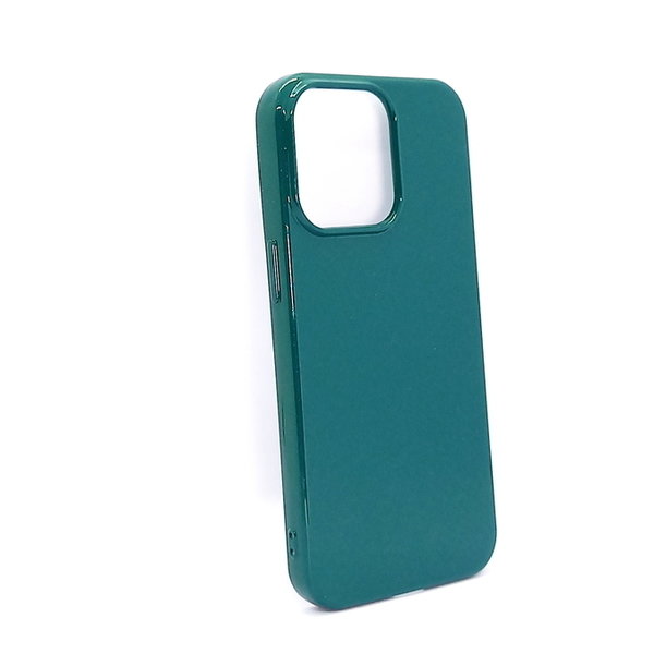 iPhone 13 Pro geeignete Hülle Silikon Case Glitter Soft Inlay dunkelgrün