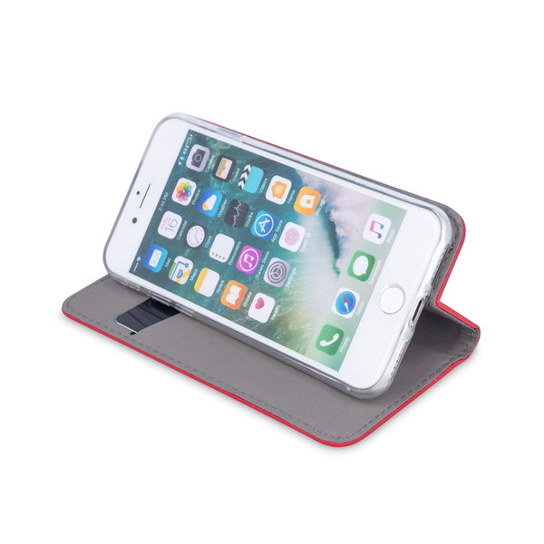 Handytasche für iPhone 13 Pro Max geeignet Book Case geriffelt rot