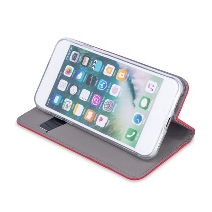 Handytasche für iPhone 13 mini geeignet Book Case geriffelt rot