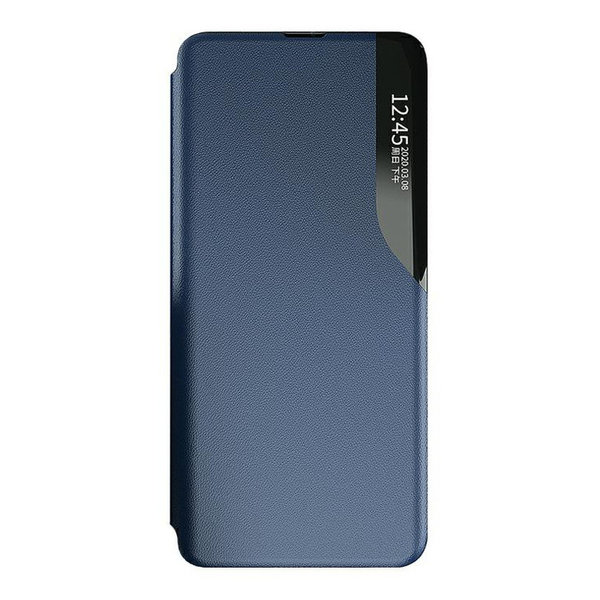 Samsung A53 5G geeignete Hülle Smart View Case Kunstleder Navy Blue