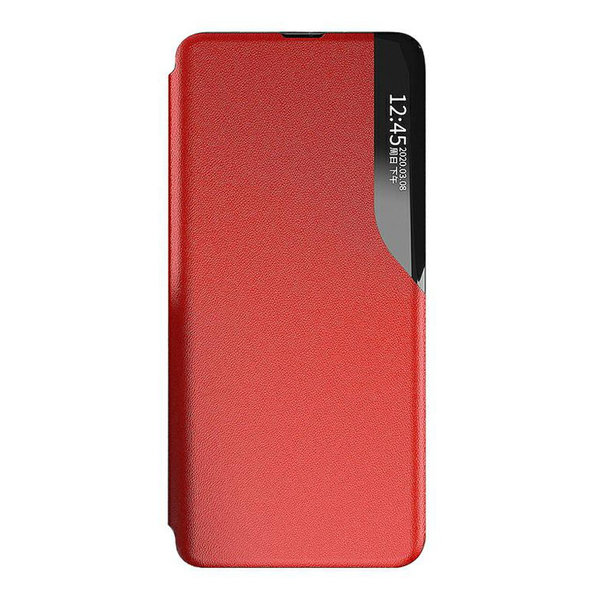 Samsung A53 5G geeignete Hülle Smart View Case Kunstleder rot