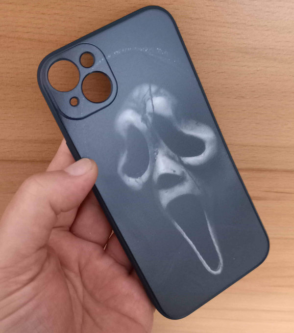 iPhone 14 Plus geeignete Hülle Silikon Case Back Cover Motiv Ghost