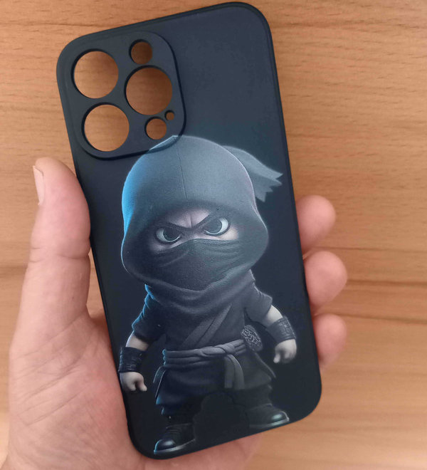 iPhone 14 Pro Max geeignete Hülle Silikon Case Back Cover Motiv Ninja